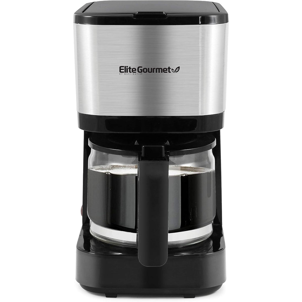 Elite Gourmet Ehc9420 Automatic 5-Cup Brew & Drip Coffee Maker With Pause N Serve Reusable Filter, On/Off Switch, Water Level Indicator