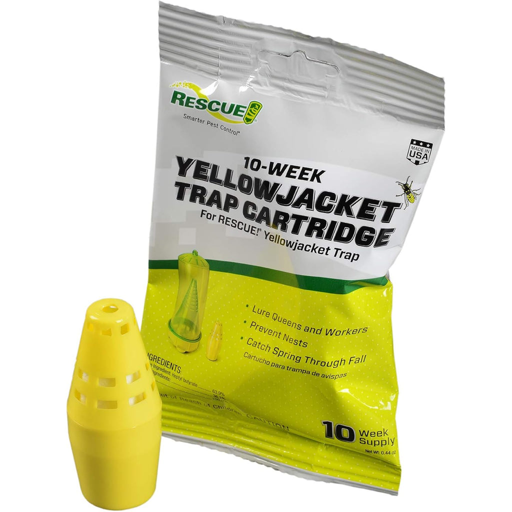 Rescue! Yellowjacket Attractant Cartridge (10 Week Supply) – For Rescue! Reusable Yellowjacket Traps - (5 Pack)