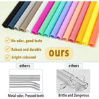 8Pcs Replacement Straws For Owala Freesip 24Oz 32Oz Bottle, Reusable Plastic Straws With Cleaning Cleaner Brush For Insulated Stainless Steel Water Bottle Tumbler Accessories(8 Color)