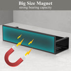 4 Pack Magnetic Spice Rack Organizer For Refrigerator And Oven, Black Fridge Organizers And Storage For Kitchen