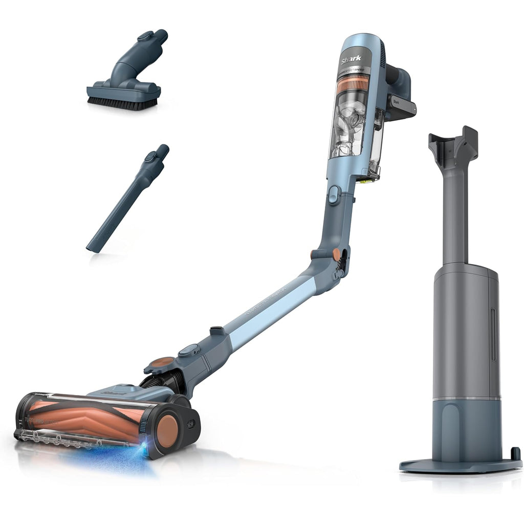 Shark Powerdetect Speed Clean & Empty | Cordless Stick Vacuum Cleaner With Auto-Empty | Lightweight & Rechargeable Handheld Vacuum | Carpet, Hard Floors & Pet Hair | 60-Min Runtime | Ice Blue | Ia3241