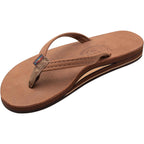 Rainbow Sandals Women'S Double Layer, Narrow Strap, Leather Sandals W/Arch