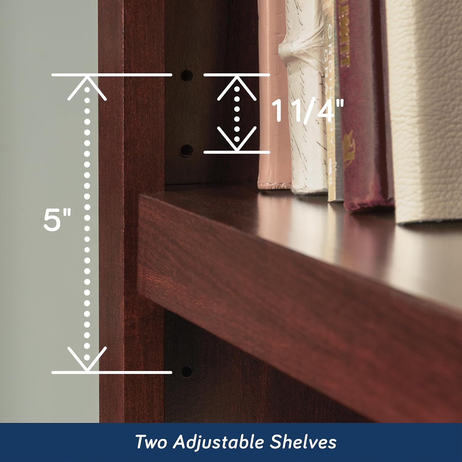 Sauder Miscellaneous Storage 3-Shelf Bookcase/ Book Shelf, Select Cherry Finish