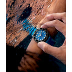 Timex Unisex Deepwater Meridian 200 38Mm Watch - Blue Two- Piece Quick Release Blue Dial Stainless Steel Case