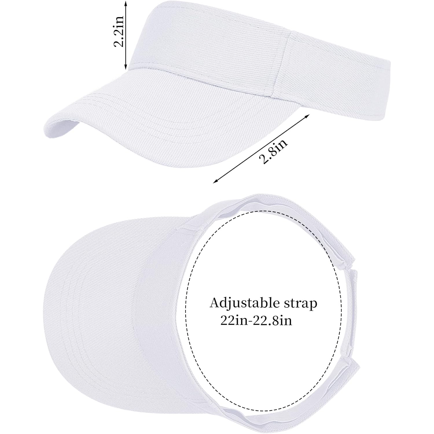 Marrywindix 1 Piece of Sport Wear Athletic Visor Sun Sports Visor Hat Visor Adjustable Cap for Women and Men (One Size)
