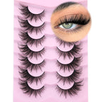 Fox Eye Lashes Wispy Faux Mink Lashes Volume Fairy Cat Eye Lashes That Look Like Extensions Spiky Fake Eyelashes 20Mm Long Lash With Spikes