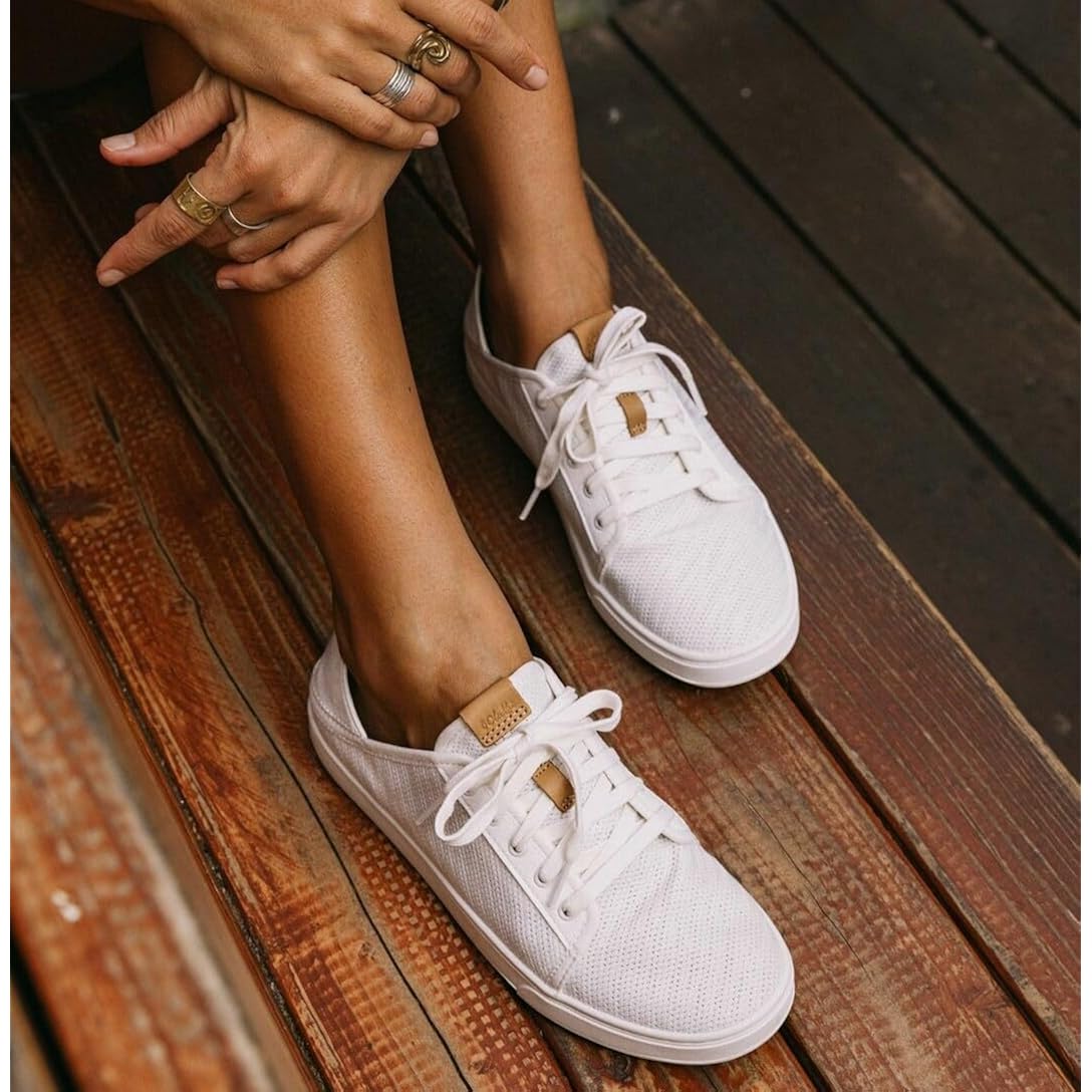 Olukai Pehuea Li Women'S Lace-Up Sneakers, Casual Everyday Shoes With Drop-In Heel, Lightweight & Breathable Mesh Design, All-Day Comfort & Support