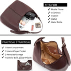 Hobo Bags For Women Soft Vegan Leather Crescent Shoulder Handbag Slouchy Tote Crossbody Purses