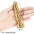 Heavy-Duty Brass Hose Nozzle, Adjustable Twist Hose Nozzle, Jet Sweeper Nozzle, Garden Sprayer | Jet Sweeper Nozzle, Garden Sprayer