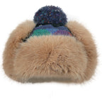 PURFUN Women Faux Fur Trapper Hat Winter Thick Thermal Knit Beanie Full Hood Cap Hunting Cycling Ski Caps Ushanka Russian Hat