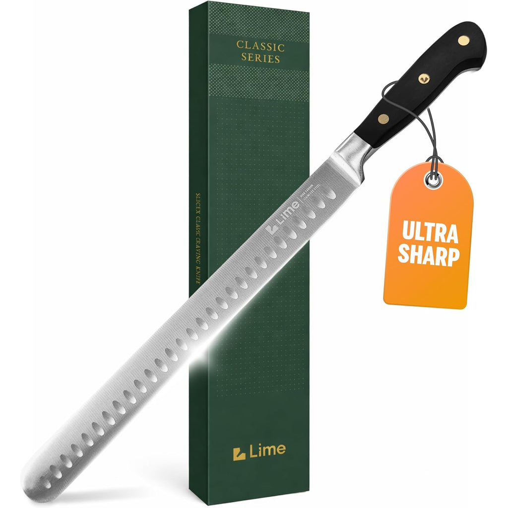 Bright Hobby Brisket Slicing Knife – 12" Brisket Knife, BBQ, Grilling Gifts For Men – Razor Sharp German Steel, Full Tang, Ergonomic Handle