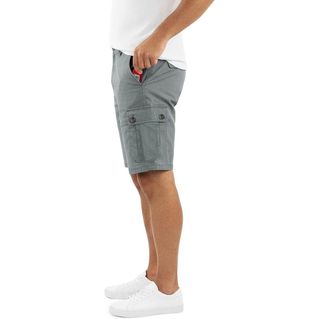 Ny Threads 100% Cotton Stretch Men Casual Cargo Shorts Relaxed Fit