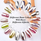 2Pcs White Pearl Chrome Nail Powder Super Glossy Metallic Mirror Effect, White Moonlight Unicorn Chrome Powder for Nails, Mermaid Glitter Pigment Powders for Gel Nail Polish Design 0.5g/Jar