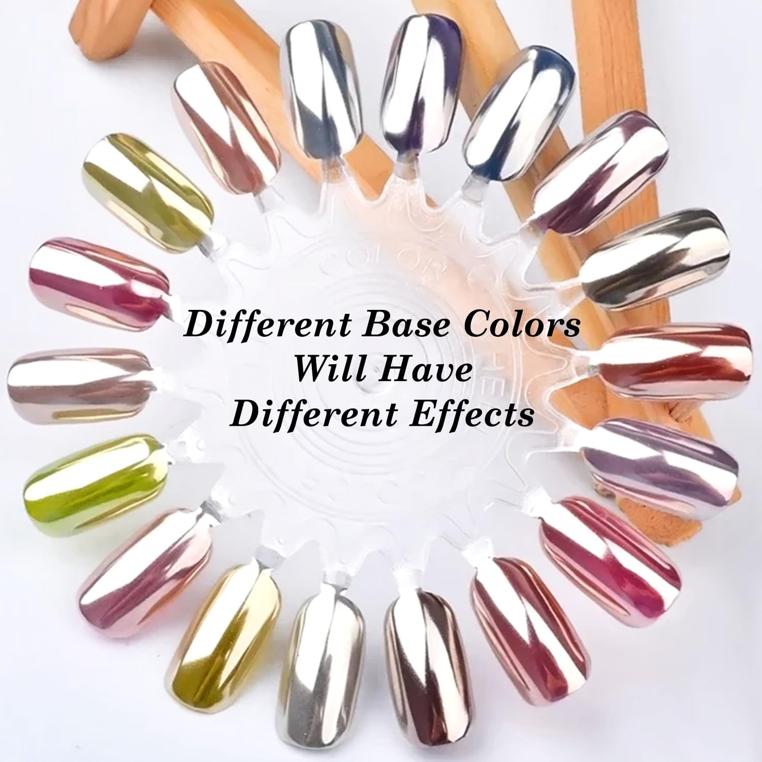 2Pcs White Pearl Chrome Nail Powder Super Glossy Metallic Mirror Effect, White Moonlight Unicorn Chrome Powder for Nails, Mermaid Glitter Pigment Powders for Gel Nail Polish Design 0.5g/Jar
