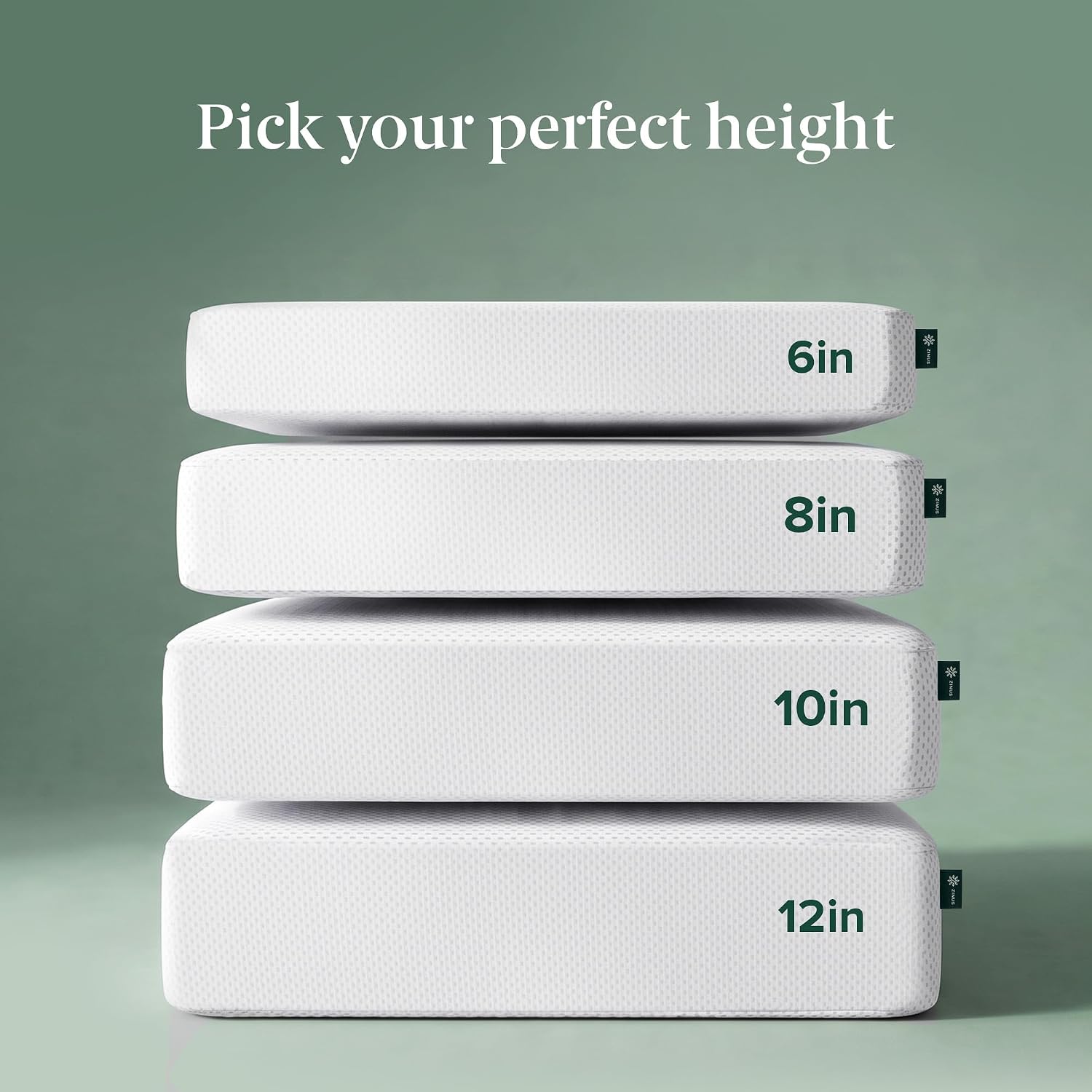 Zinus 10 Inch Green Tea Cooling Memory Foam Mattress [New Version], Queen, Fiberglass Free, Medium Firmness, Cooling Gel Foam, Certified Safe Foams & Fabric, Mattress In A Box