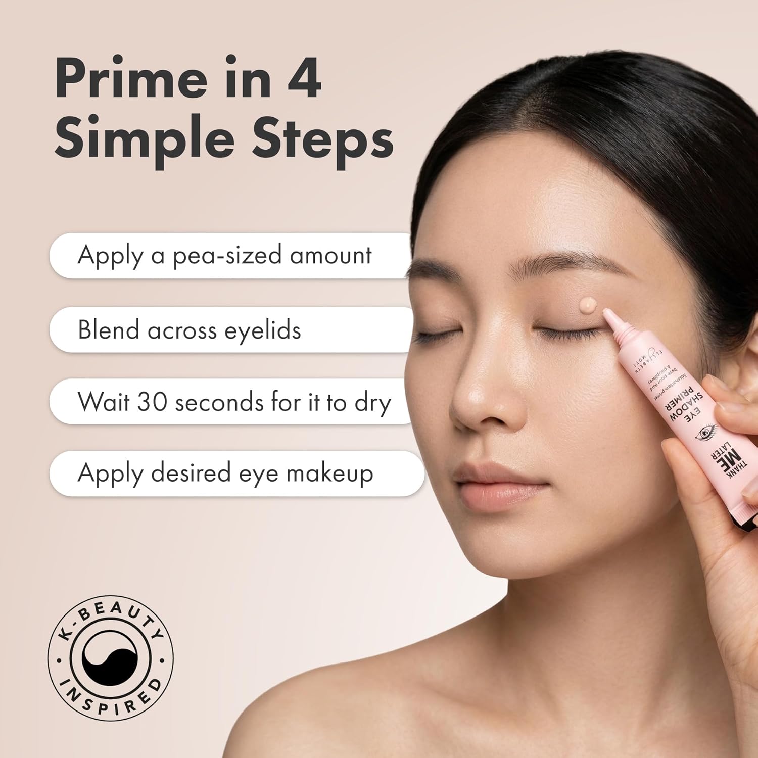 Elizabeth Mott Thank Me Later Eye Primer - Long-Lasting, Eyeshadow Primer Base for Oily Lids & Crease-Free Wear - Smudge-Proof, Lightweight, Cruelty-Free - 10g