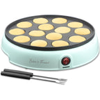 Baker'S Friend Mini Pancakes Maker Machine, Dutch Mini Pancake Griddle, 14 Holes Electric Poffertjes Pan, Ideal For Breakfast, Snacks, Desserts & More
