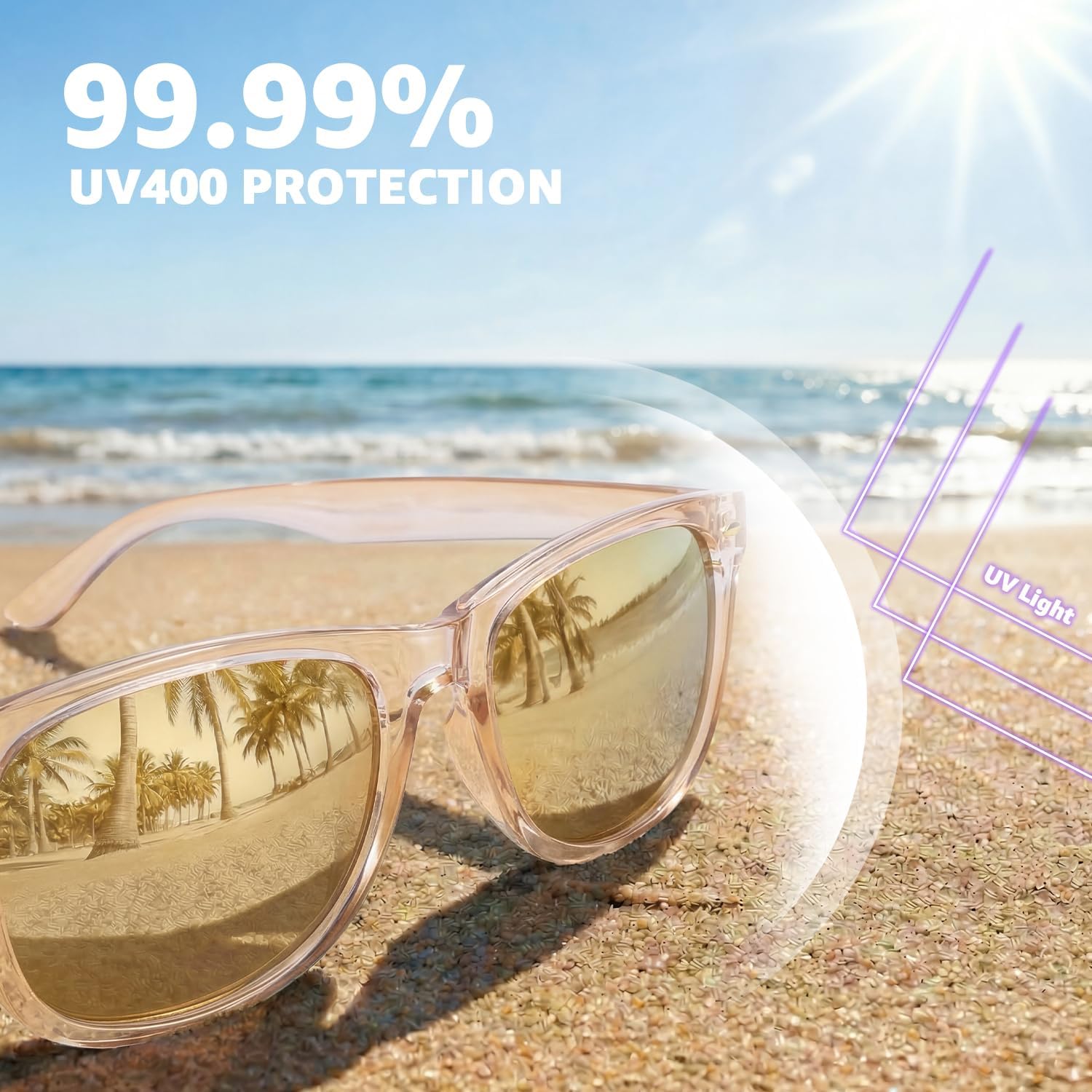 Myiaur Classic Sunglasses For Women Polarized Driving Anti-Glare Uv Protection