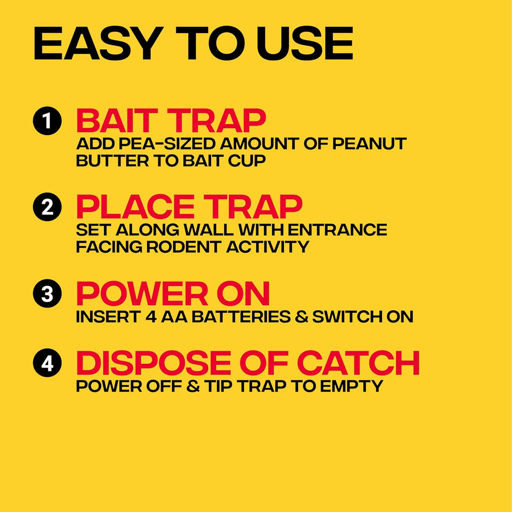 Victor Electronic Rat Trap 1-Pack, Indoor Humane Electric Rodent Killer | Led Battery Indicators, No Touch No See Design, Kills Up To 35 Rats Per 4 Aa Battery Set