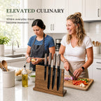 Astercook Knife Set, 13-Piece Kitchen Knives Set With 6 Blade Guards, Black Anti-Rust & Non-Stick Coating, Dishwasher Safe Stainless Steel Knives, Ergonomic Handle, Perfect For Holiday Gifts