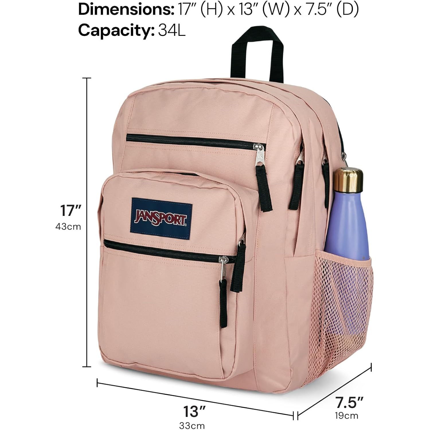 Jansport Laptop Backpack - Computer Bag With 2 Compartments, Ergonomic Shoulder Straps, 15” Laptop Sleeve, Haul Handle - Black