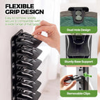 Diy 2Pack Hat Organizer – Holds 36 Hats, Adjustable Clips, Adhesive Or Screw Mount, For Baseball Caps & Snapbacks, Space-Saving Cap Holder & Hat Storage Wall Rack For Closet & Door, Black