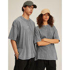 Flygo 3 Pack Men Oversized T Shirts Acid Washed Unisex Tee Loose Fit Short Sleeve Casual Streetwear Baggy Basic Tops