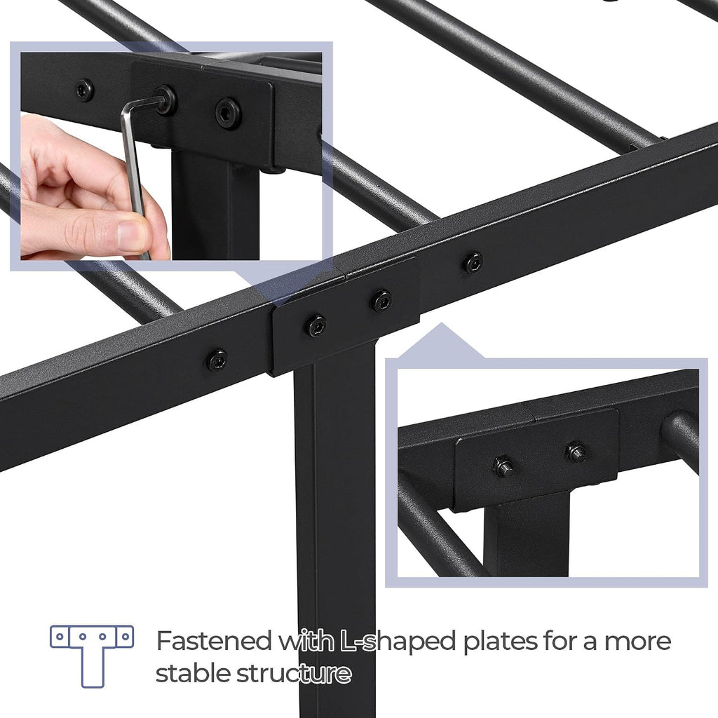 Yaheetech Queen Bed Frame With Headboard, Victorian Vintage Black Iron