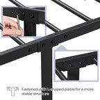 Yaheetech Queen Bed Frame With Headboard, Victorian Vintage Black Iron