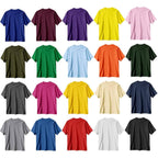 Custom T Shirts For Men Women Made In Usa Bulk Customized Shirt Text/Photo Front Back Print Personalized Cotton T-Shirts