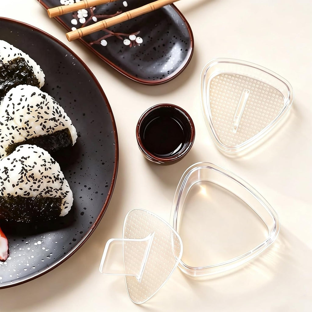 3Pcs Clear Large Onigiri Mold,Triangle Rice Press Molds For Sushi, Musubi & Rice Balls – Non-Stick,Bpa-Free,Hawaiian Musubi Maker, Sushi Mold For Bento Boxes And Lunches
