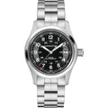 Hamilton Khaki Field Automatic Men'S Watch, 38Mm Stainless Steel Case, Swiss Made, Black Dial Analog Wrist Watch For Men, 100M Waterproof, Sapphire Crystal, 3-Hand Movement, Stainless Steel Strap