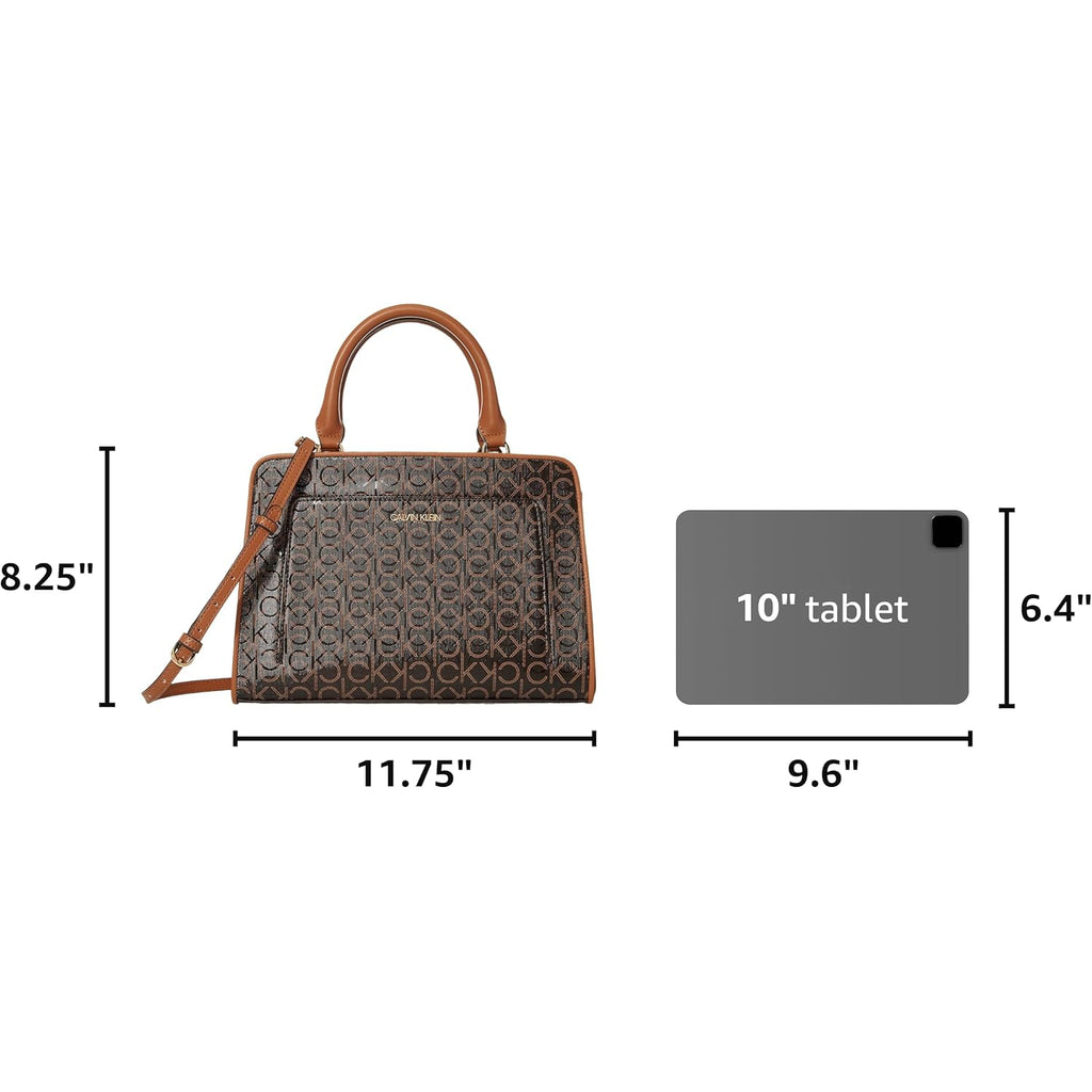 Calvin Klein Women'S Margot Textured Logo Emboss Satchel