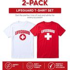 Lifeguard Officially Licensed 2-Pack Short Sleeve Crew Neck T-Shirt For Men Women Unisex Tee