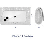 Clutch Purses For Women Rhinestone Evening Bags Crossbody Envelope Handbags For Wedding Cocktail Prom Party