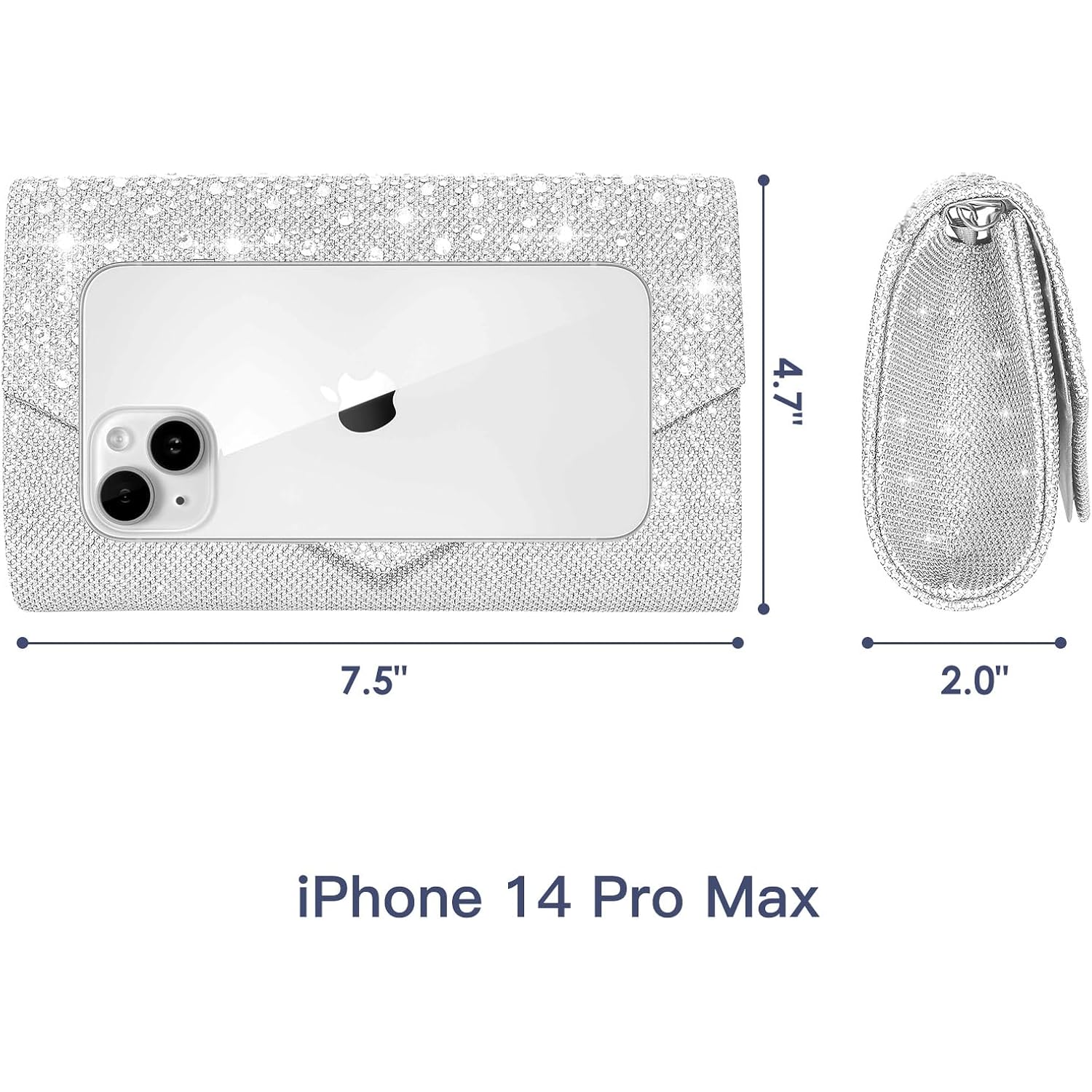 Clutch Purses For Women Rhinestone Evening Bags Crossbody Envelope Handbags For Wedding Cocktail Prom Party