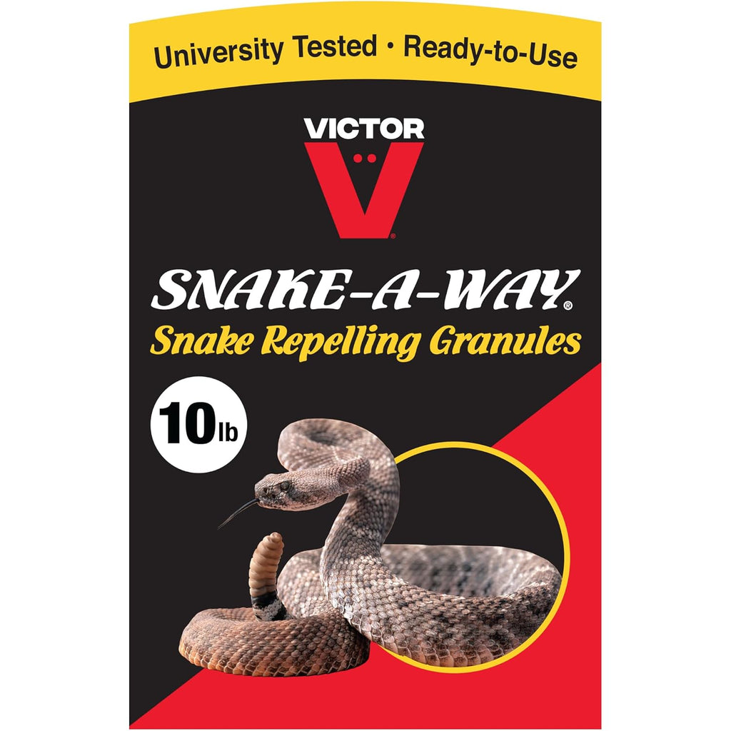 Victor Snake-A-Way Outdoor Snake Repellent Granules For Yard, 10 Lb Bag | Epa-Registered Pest Control, Repels Venomous And Non-Venomous Snakes Up To 1.25 Acres, Lasts 2-3 Months After Application
