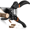 Decerk® 8.5" Professional Pruning Shears - Cuts 4X Easier With Ultra Sharp Japanese Steel Titanium Blade, Arthritis Friendly Garden Scissors & Plant Clippers, Effortlessly Prunes 3/4" Branches