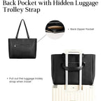 Befen Genuine Leather Work Laptop Tote Bag For Women Ladies Totes Shoulder Purses Satchel Handbag With 15" Compartment