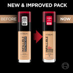 L'Oreal Paris Makeup Infallible Up to 32 Hour Fresh Wear Lightweight Foundation, 460 Golden Beige, 1 Fl Oz, Packaging May Vary