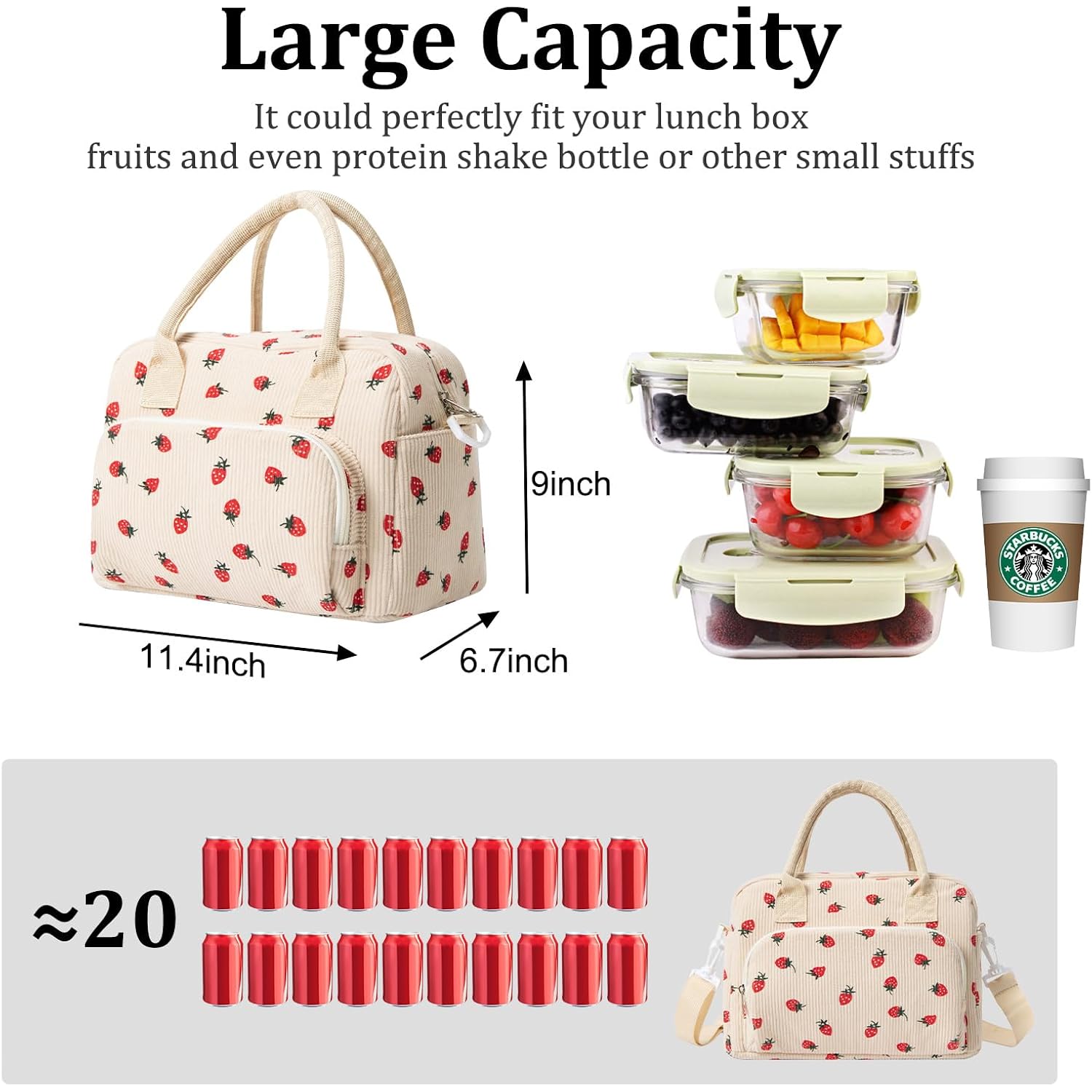 Mexs Insulated Lunch Bag For Women Men Large Reusable Lunch Box Adult Leakproof Portable Cooler Tote Bags For Work Picnic