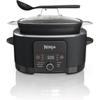Ninja® 12-in-1 PossibleCooker™ PLUS | 8.5-qt - Sous Vide & Proof Multi-Cooker | Slow Cooker, Dutch Oven & More | Glass Lid & Integrated Spoon | Nonstick | Oven Safe Pot to 500°F | Black | MC1010