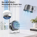 Frontsun Portable Desk Fan,Quiet Fan For Bedroom,Portable Fan Withturbo Airflow,Fans With 100 Speeds Digital Display, 360° Tilt,Rechargeable Battery Powered Fan,Small Fan For Home