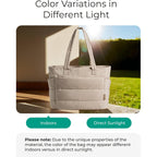 Bagsmart Tote Bag For Women, Lightweight Puffy Tote Bag With Compartments Shoulder Bag Handbag For Travel, Work, Gym | Lightweight