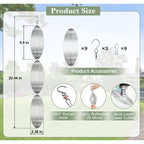 Bird Deterrents For Outside Patio, Bird Scare Devices Set Highly Reflective 3D Wind Spinners Outdoor Garden Decor, Bird Reflectors To Keep Birds Away Window Roof Yard Orchards Deck 9 Discs 3 Pcs