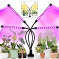 Leoter Grow Light For Indoor Plants - Upgraded Version 80 Led Lamps With Full Spectrum & Red Blue Spectrum, 3/9/12H Timer, 10 Dimmable Level, Adjustable Gooseneck,3 Switch Modes