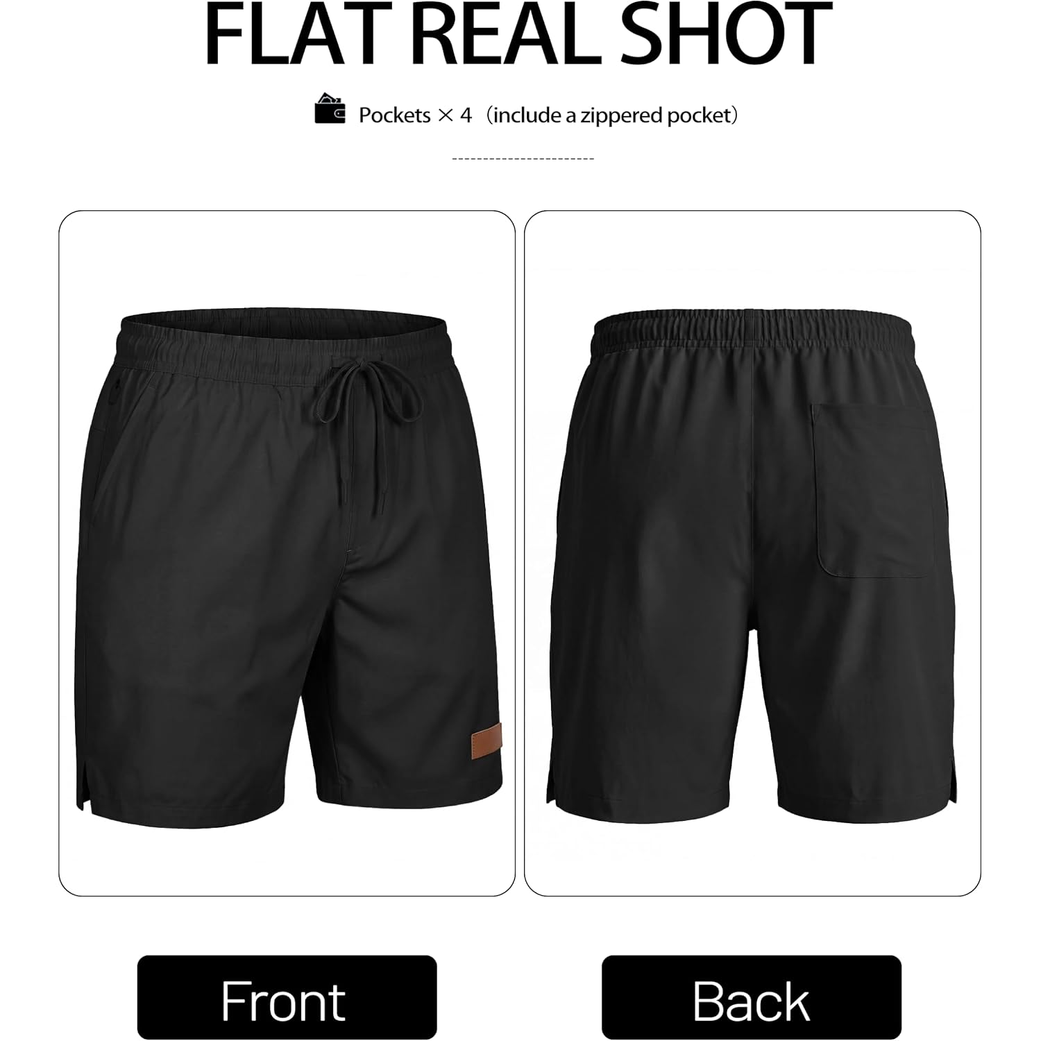 Magcomsen Mens Casual Shorts 7 Inch Chino Polyester Water Shedding Drawstring Summer Vacation 7" Shorts With Pockets