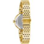 Bulova Ladies' Classic Crystal Stainless Steel 3-Hand Quartz Watch, White Mother-Of-Pearl Dial