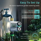 Brass Sprinkler Timer, Programmable Water Hose Timer For Garden Hose Faucet With Waterproof Hd Screen, Rain Delay/Manual/Automatic Irrigation Watering System For Garden, Lawn, Yard