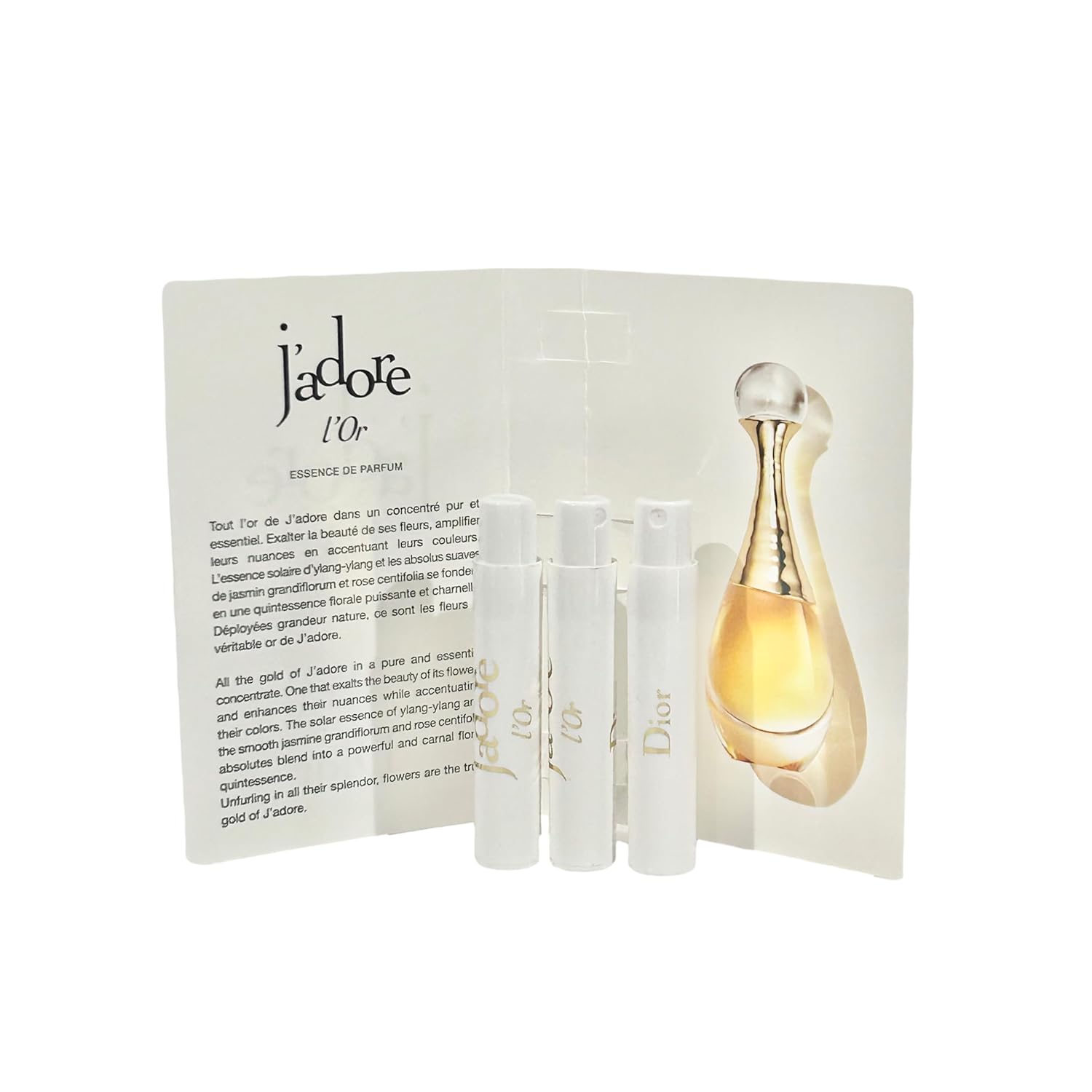 Dior Sample Perfume J'adore L'Or Essence De Parfum Sample Women 1 ml / 0.03 fl oz Set of 3
